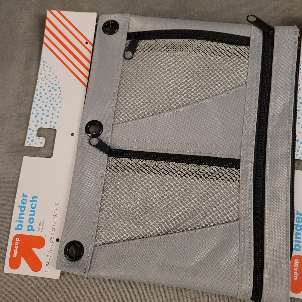 2 Set Up&up, Gray and Blue Binder Pouches